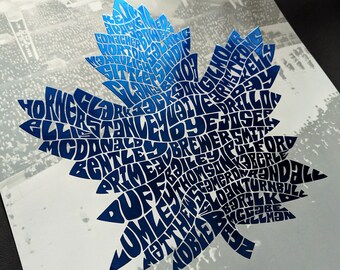 Toronto Maple Leafs Legends - Past & Present Poster | Toronto Maple Leafs gift for dad, toronto art, toronto gift, maple leafs, toronto