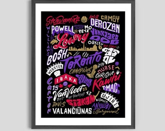 Toronto Raptors Legends Poster