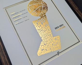 San Antonio Spurs 2014 Championship Gold Foil Poster | spurs art, san antonio spurs championship, san antonio spurs gift