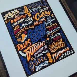 Póster de leyendas de los Golden State Warriors, arte de los Warriors, póster de los Warriors, campeonato de los Warriors, regalo de los Warriors para papá