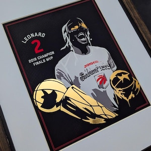Póster del trofeo del campeonato de los Toronto Raptors de Kawhi Leonard / póster de los Raptors, arte de los Raptors, campeones de los Raptors, nosotros el norte, Kawhi Leonard