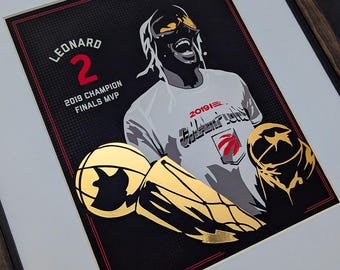 Kawhi Leonard Toronto Raptors Championship Trophy Poster | raptors poster, raptors art, raptors champions, we the north, kawhi leonard
