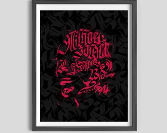 Michael Jordan Calligraphy Gold Foil Poster | jordan art, michael jordan art, jordan poster,  michael jordan, jordan poster