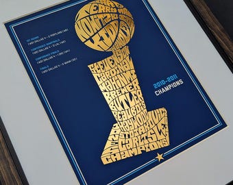 Dallas Mavericks 2011 Championship Gold Foil Poster | mavericks art, dallas mavericks championship, dallas mavericks gift