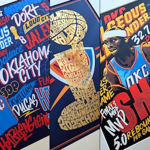 OKC Thunder 3-Pack Posters | oklahoma city thunder, okc thunder, shai gilgeous alexander, sga, jalen williams, holmgren