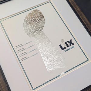 Philadelphia Eagles Super Bowl LIX Silberfolie Poster | Adler Poster, Adler Kunst,Philadelphia, Jalen schadet