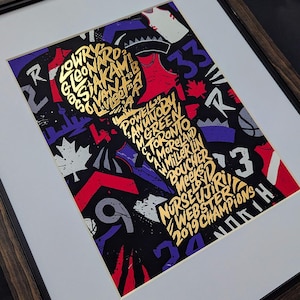 Póster del trofeo del campeonato Larry O&#39;Brien de los Toronto Raptors, póster de los Raptors, arte de los Raptors, campeones de los Raptors, We The North, regalo para hijo
