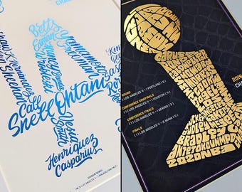 Los Angeles Dodgers and Lakers 5-Pack Championship Poster