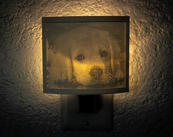 Dog 3-D printed Nightlight l Plug in Nightlight