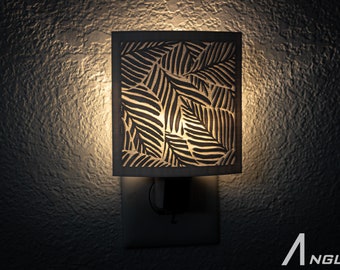 Leaf Pattern 3-D printed Nightlight l Plug in Nightlight