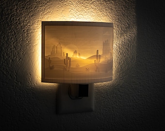 Desert Scenic 3D-geprint Nachtlampje l Plug in Nightlight