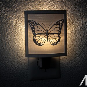 Butterfly 3-D printed Nightlight l Plug in Nightlight