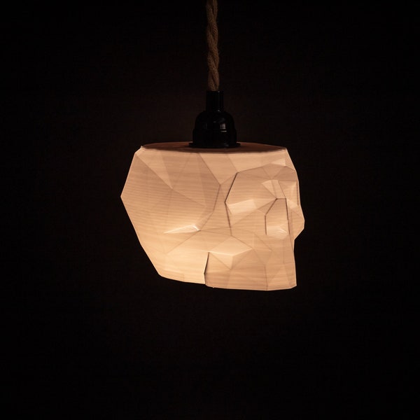 Low Poly Skull Pendant Hanging Lamp l Plug in Lamp | Hanging Lamp |