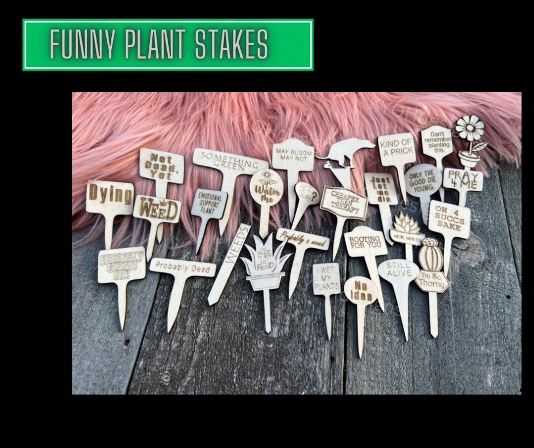 Funny Plant Stakes Plant Stake Plants Cute Plant Stake Etsy