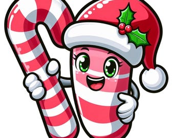 Zuckerstange Cartoon Digitaldruck lustig Feiertag Dezember niedlich entzückend