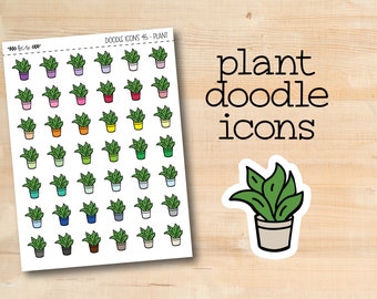 DOODLEICONS-45 || PLANT doodle icon planner stickers