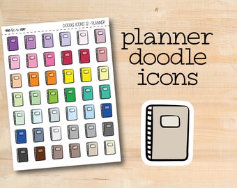 DOODLEICONS-13 || PLANNER doodle icon planner stickers