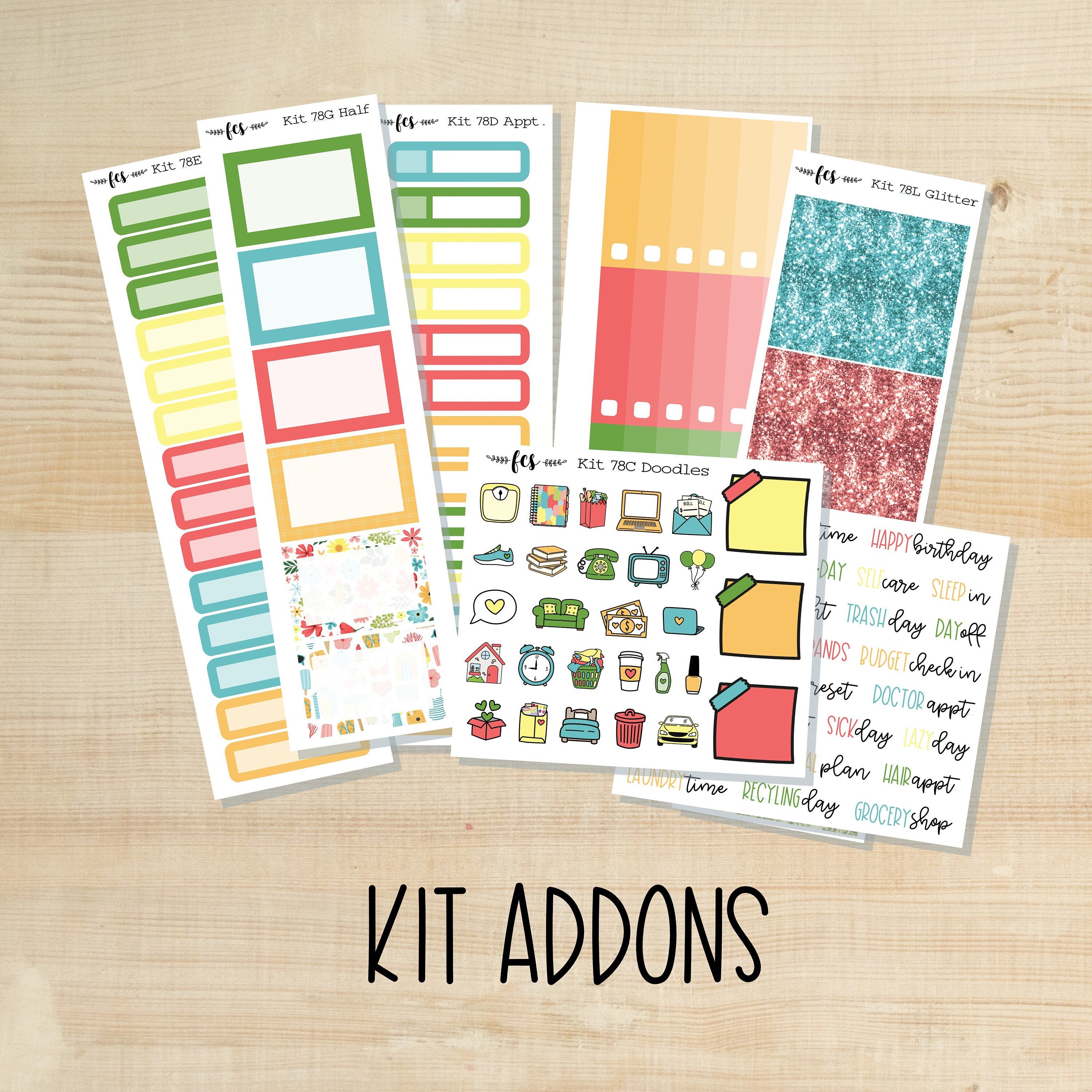 KIT-78 || Beach Please add-ons | skinny washi | bottom washi | half b…