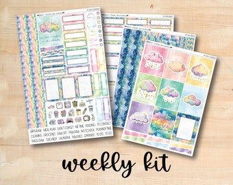 KIT-204 || RAINBOW CLOUDS weekly planner kit for Erin Condren, Plum Paper, MakseLife and more!