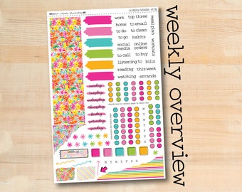 WO 218 || NEON GARDEN 7x9 and A5 Daily Duo Erin Condren Weekly Overview