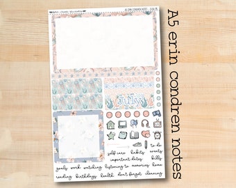 A5 NOTES-216 || BEACH BLISS A5 Erin Condren July notes page kit