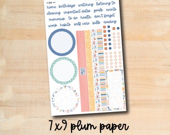 7x9 Plum NOTES-MAY165 || BEAUTIFUL DAY 7x9 Plum Paper May notes page