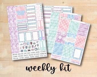 KIT-194 || WINTER MAGIC weekly planner kit for Erin Condren, Plum Paper, MakseLife and more!