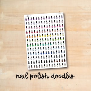 DOODLES-25 || NAIL POLISH doodle planner stickers