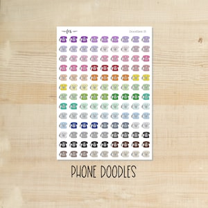 DOODLES-15 || PHONE doodle planner stickers