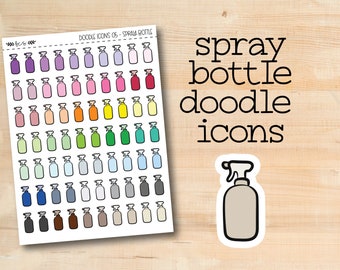 DOODLEICONS-05 || SPRAY BOTTLE doodle icon planner stickers