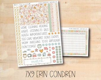 7x9 NOTES-202 || HOPPY EASTER 7x9 Erin Condren March Notes Page