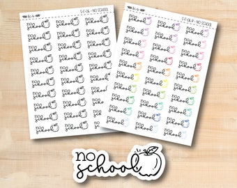 S-F-06 || NO SCHOOL doodle script stickers