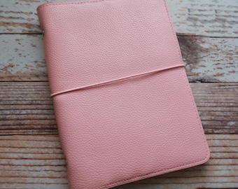 SB-HYBRID-PINK || Vegan leather hybrid sticker album and reusable sticker book