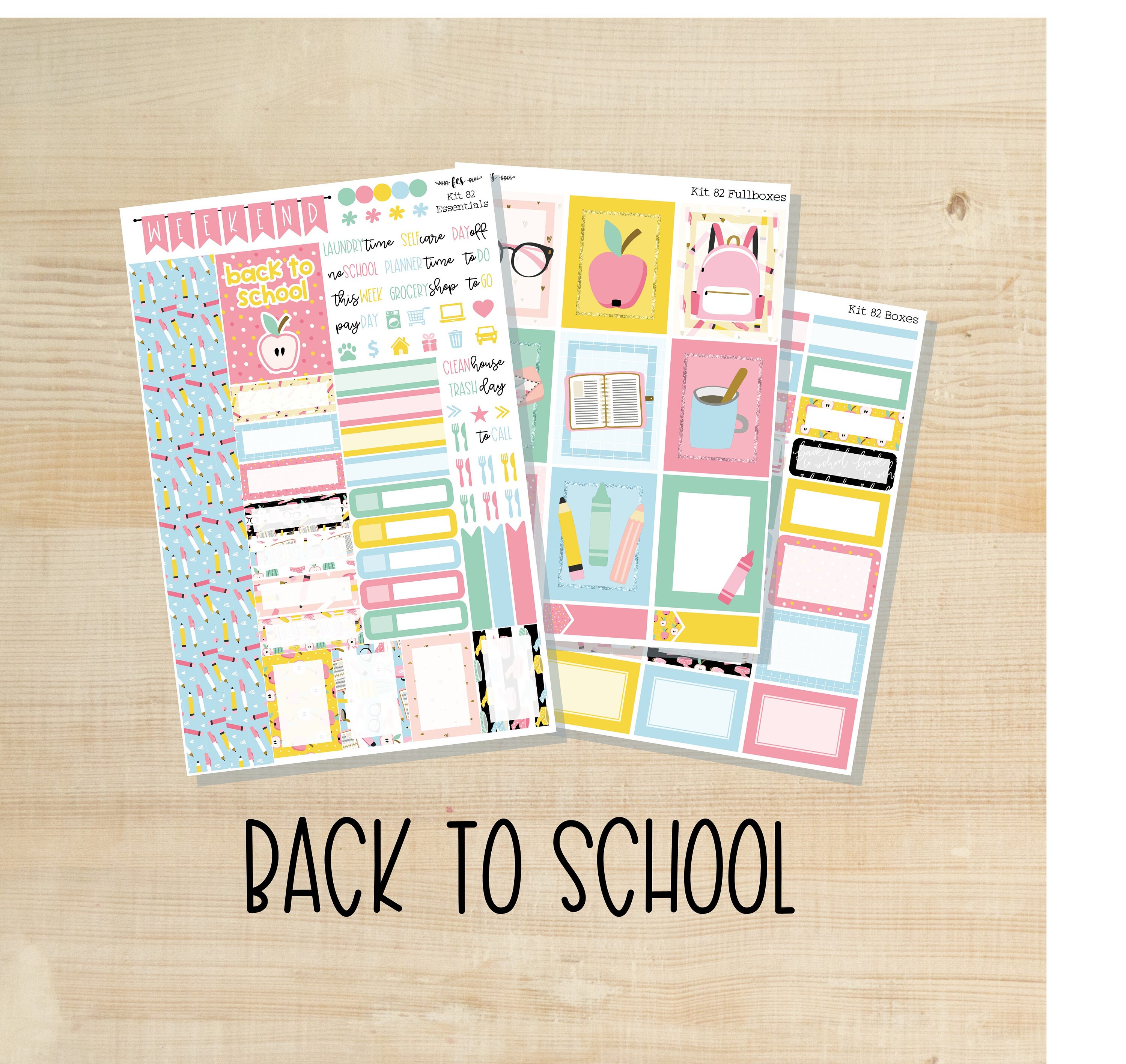 KIT-82 || BACK to SCHOOL weekly planner kit | hourly planner kit | ve…