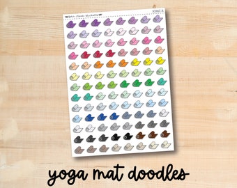 DOODLES-35 || YOGA MAT doodle planner stickers