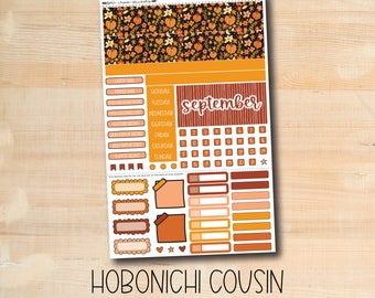 HC-182 || HELLO PUMPKIN September Hobonichi Cousin monthly kit