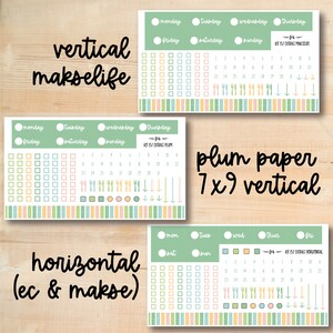 KIT-157 SPRING FLOWERS weekly planner kit for Erin Condren, Plum Paper, MakseLife and more image 4