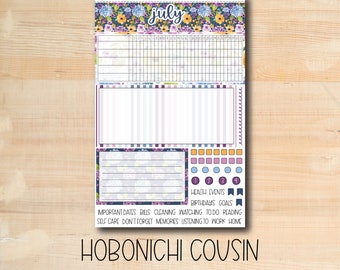 HCMO-173 || HYDRANGEA July Hobonichi Cousin monthly overview