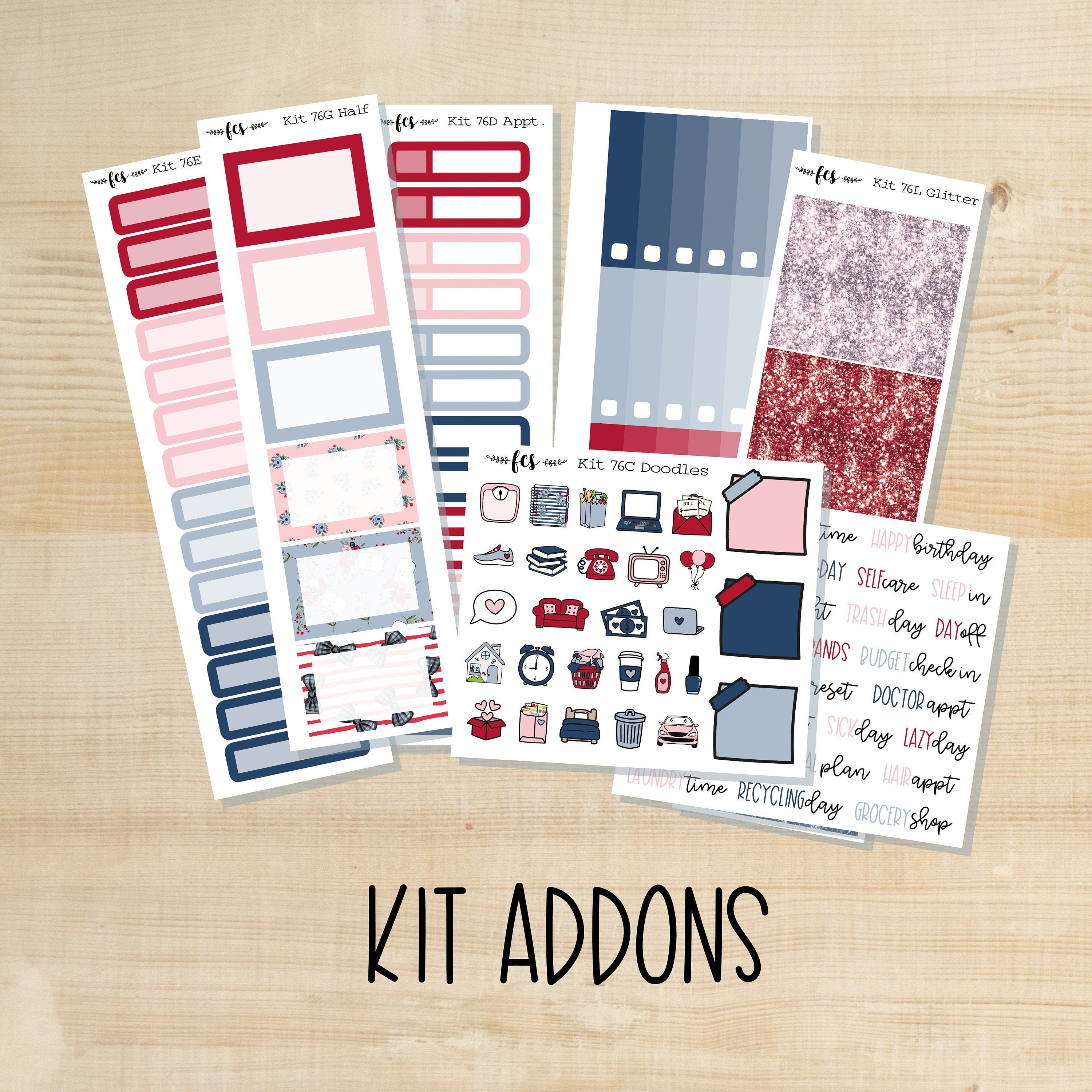 KIT-76 || Patriotic kit add-ons | skinny washi | bottom washi | half …