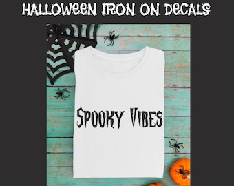 Personalized Halloween Costume Iron On Decal: Spooky Font Name