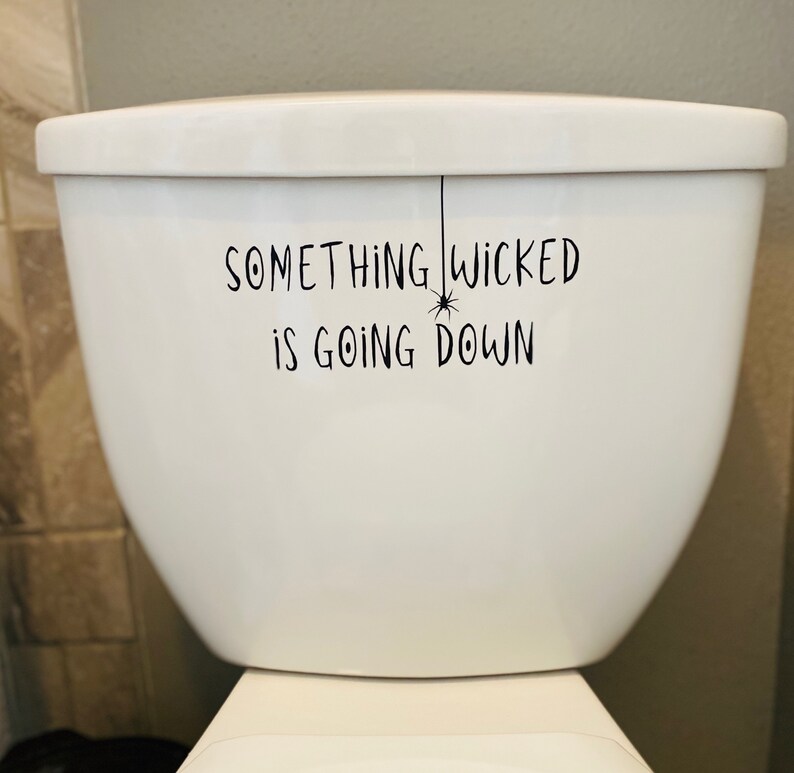 Halloween Decor Halloween Toilet Decal Halloween Decal Etsy
