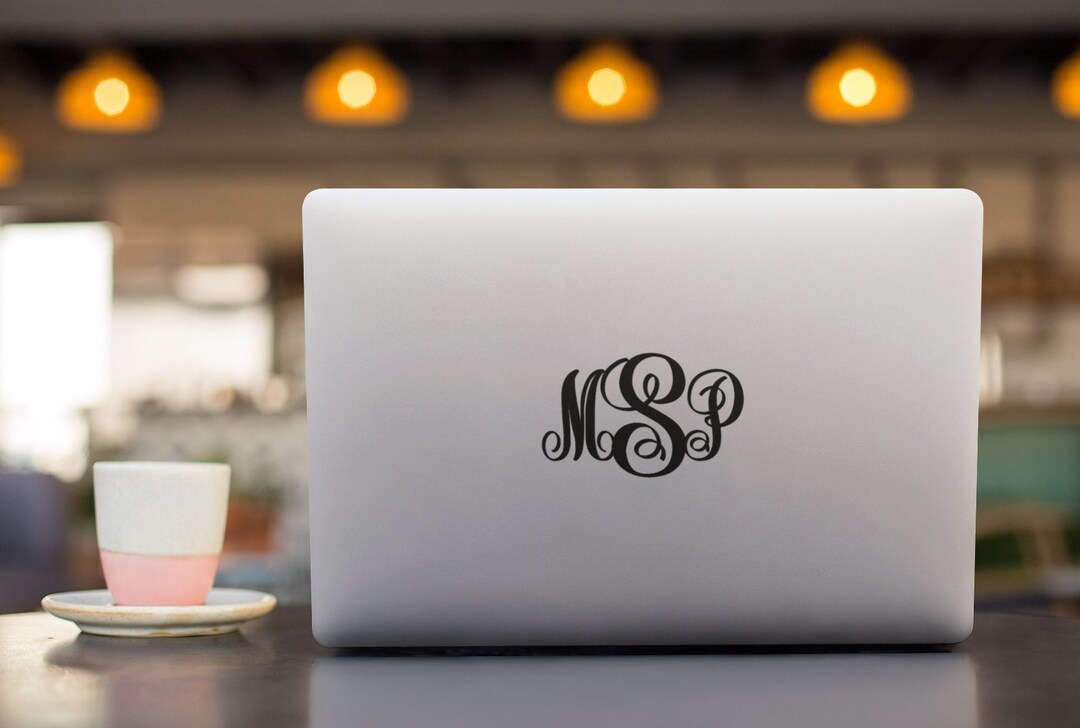 Monogram Vinyl Sticker Decal, Personalized Gift - Etsy