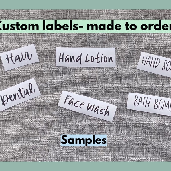 Custom bathroom organization labels | spring cleaning | stickers for bathroom storage | organizing decals | soap, lotion, etc bottle labels