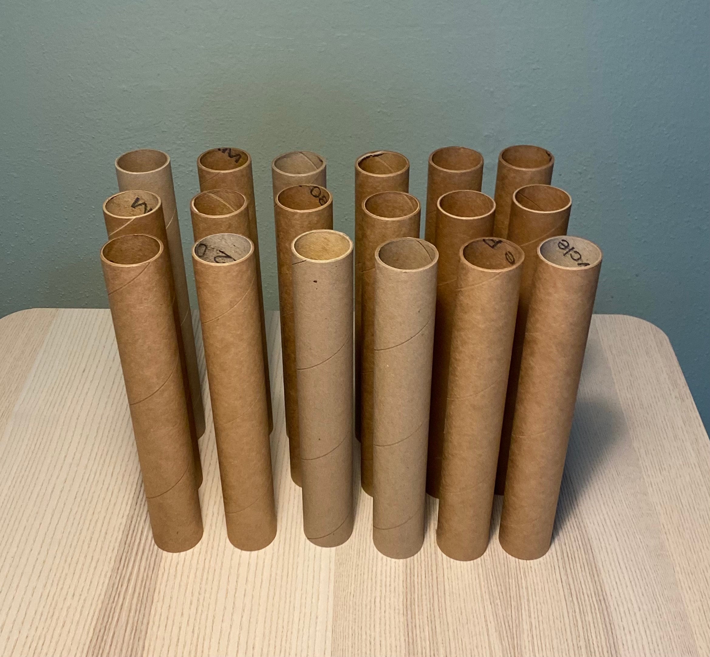 12 Pack Cardboard Tubes for Crafts, Brown Rolls for DIY Projects (1.75 x 10  In)