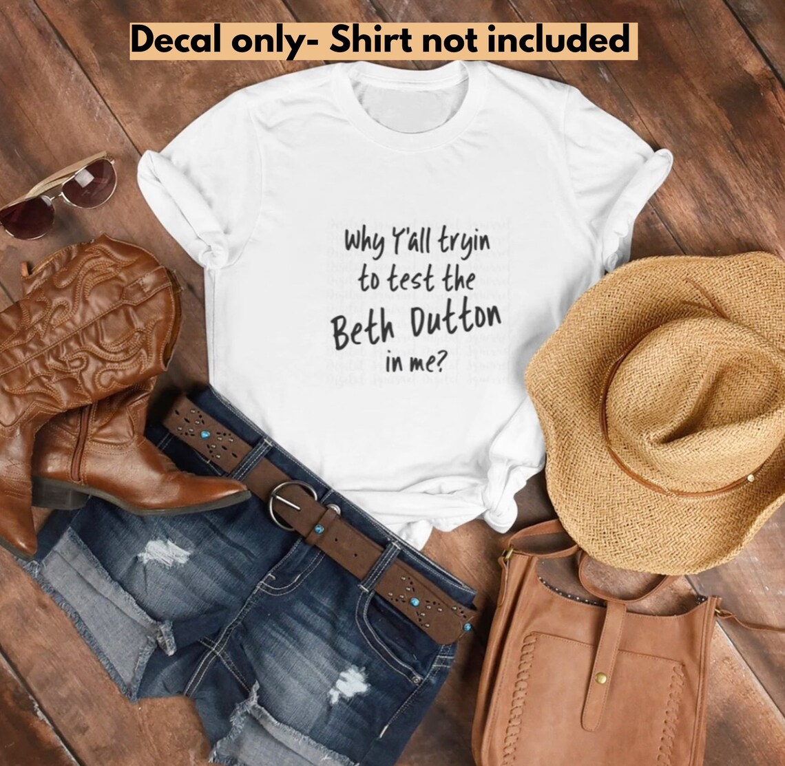 Beth Dutton Decal Yellowstone Decal Rodeo Heat Transfer Etsy