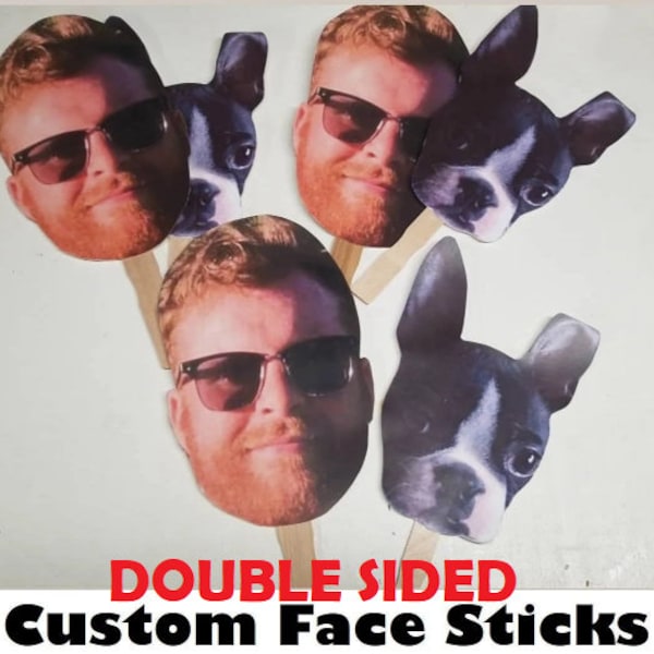 DOUBLE SIDED Face Sticks, Face on a Stick - Bachelorette, Graduation, & Birthday Parties!