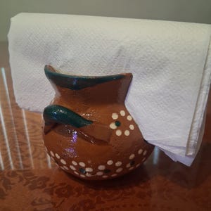 Tazas mexicanas, cantaritos napkin terracotta