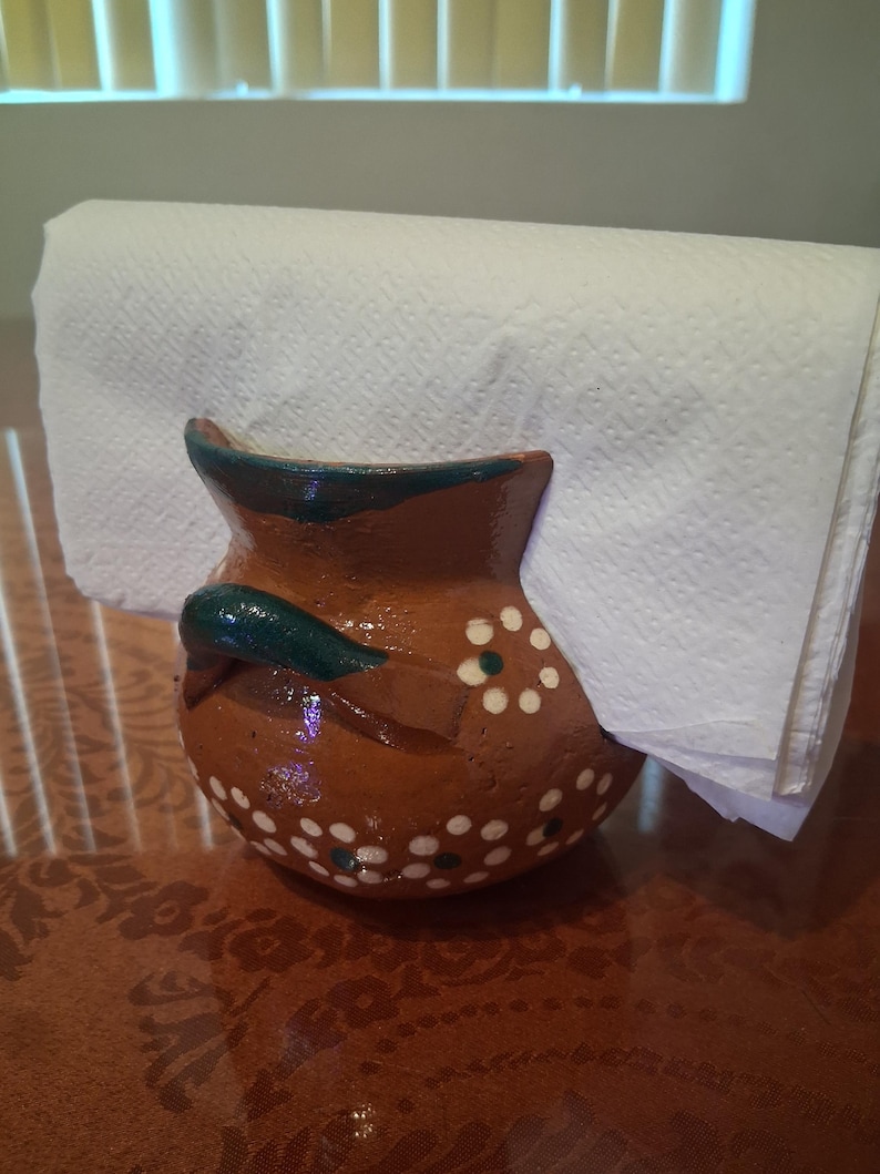 Tazas mexicanas, cantaritos napkin terracotta