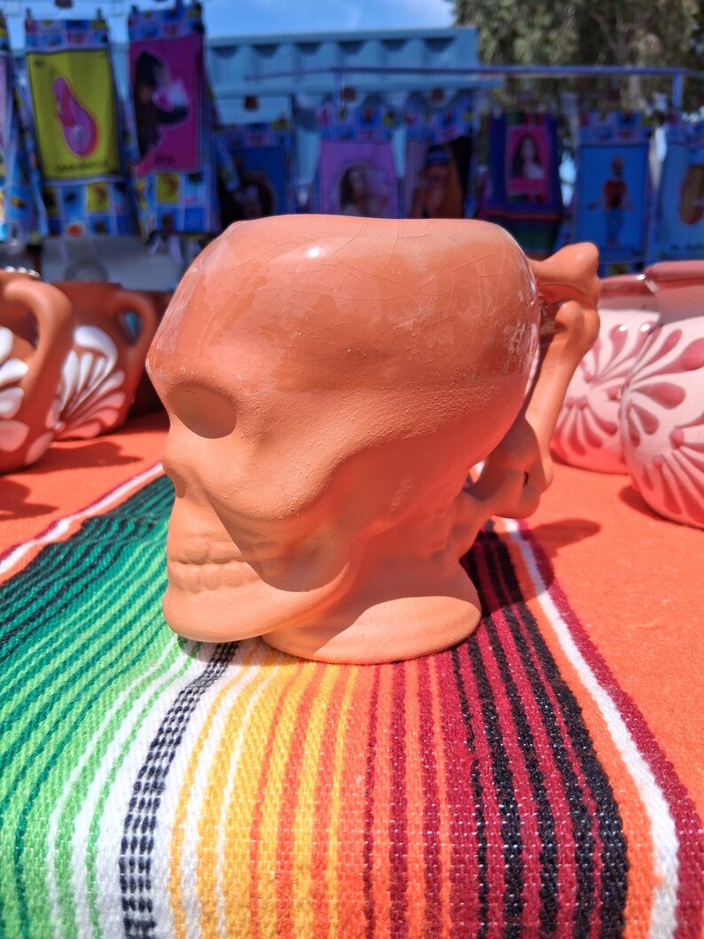 Mexican cups, cantaritos skull