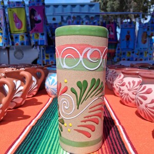 Mexican cups, cantaritos tumbler 20oz green